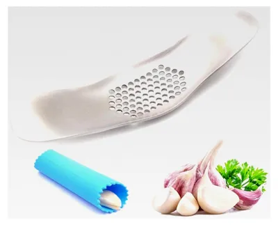 Produktbild von Knoblauchpresse, Edelstahl, Silber, Spülmaschinengeeignet