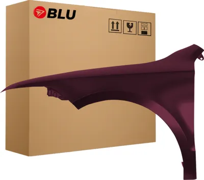Immagine prodotto di BLU Parafango compatibile con Skoda Superb II 3T LF3X Sinistra Rot RotBrunello | 2008-2013 | Anteriore | Verniciato | Pronto per il montaggio | Acciaio