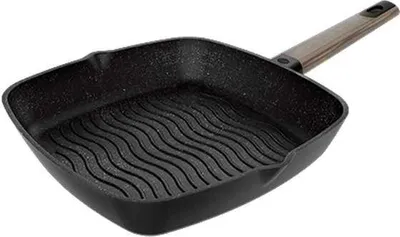 Produktbild von Cecotec 03138, Quadratisch, Grillpfanne, Schwarz, Teflon Select, Aluminium-Guss, 5 mm