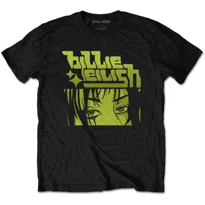 Obrázok produktu pre Billie Eilish Anime Logo Black XL Tričko