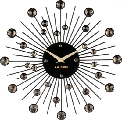 Image de Karlsson - Horloge murale Sunburst Medium - Noir