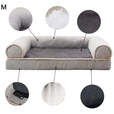 Produktbild von Orthopädisches Hundebett mit U-Form Design, 3D Schaum Hundesofa, Anti-Rutsch Boden Hundekissen