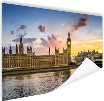 Produktbild von MuchoWow® Poster Sonne - Big Ben - London 120x80 cm - Bilder