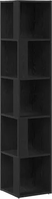 Produktbild von vidaXL Eckregale Schwarz Eichen-Optik 33 x 33 x 164,5 cm Holzwerkstoff