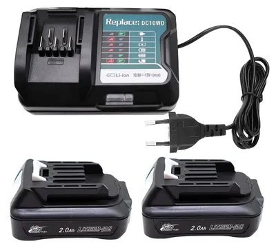 12V 2000mAh Akku BL1021B + Ladegerät für Makita Werkzeuge