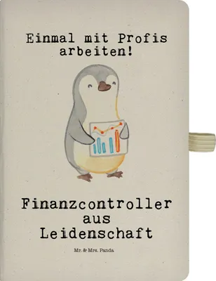 Produktbild von Mr. & Mrs. Panda Tagebuch Finanzcontroller Leidenschaft - Transparent - Geschenk, Journal, Reisetagebuch, Adressbuch, Skizzenbuch, notizbuch