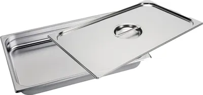 Produktbild von Gastro M Edelstahl GN-Behälter 100mm GN1/1 gelocht incl. Deckel - 100mm