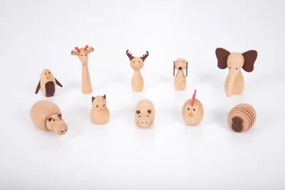 Immagine prodotto di set di 10 animali in legno Mondo animale
