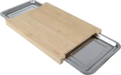 Produktbild von Ruhhy 25707 Holzschneidebrett mit ausziehbaren Schalen, 40 x 28,5 cm