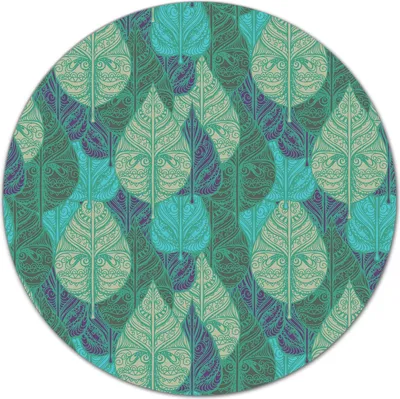 Produktbild von Glas-Herdabdeckplatte Glaskeramikkochfeld-Abdeckung Schneideplatten - 40 cm - Blätter blau lila