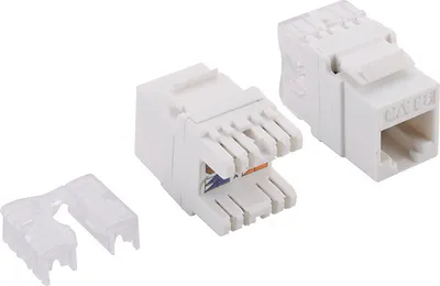Produktbild von LOGILINK NK4005 LOGILINK- Keystone Jack, RJ45 Kat.6A UTP180° LSA/IDC, białe