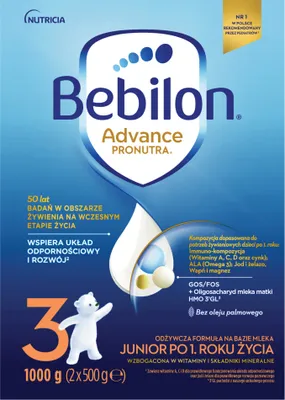 Produktbild von Bebilon 3 Advance Pronutra Junior Formel über 1 Jahr des Lebens 1000 G (2 X 500 G)