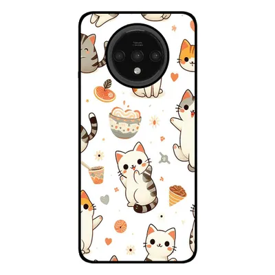 Produktbild von Smartphonica Telefon Fall geeignet für OnePlus 7T mit Katze drucken - TPU zurück Abdeckung Fall Katze Design