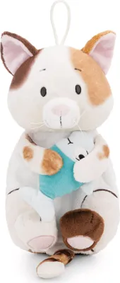 Produktbild von NICI Kuscheltier Wärmflasche Glückskatze mit Fisch 300ml 30cm - braun - Kuscheliges Wärmetier ab 10 Monaten – Plüschtier-Wärmflasche, Wärmebeutel für Kinder und Erwachsene - 62168