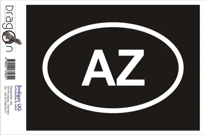 Produktbild von Aufkleber / Autoaufkleber - JDM / Die cut / Auto / OEM - Aserbaidschan AZ - 60x110 mm silber - Heckscheibe / Heckscheibenaufkleber
