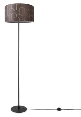 Produktbild von Stehlampe Wohnzimmer Lampenschirm Stoff Stehleuchte Leselampe Abstrakt Vintage