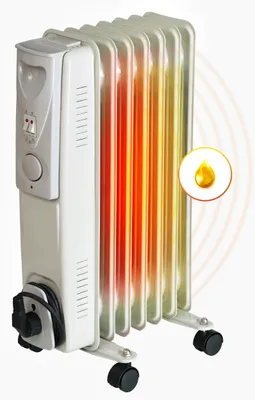 Produktbild von Brollux  Ölheizung elektrisch 1500W Ölradiator Elektroheizung 7 Lamellen mobiler Elektroheizkörper Heizgerät Ölradiator Thermostat