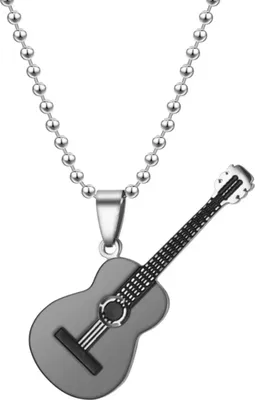Produktbild von Schwarze Gitarre Halskette für Musikliebhaber KP34218