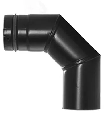 Produktbild von Raik Pelletrohr / Ofenrohr 120mm - 90° Bogen schwarz