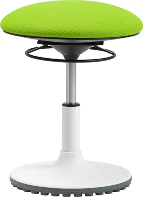 A product shot of a height-adjustable stool.