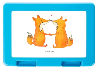 Produktbild von Mr. & Mrs. Panda Brotdose Füchse Liebe - Weiß - Geschenk, Freund, Paar, Frühstücksdose, Fuchs, Frühstücksbox, Ehemann, Frischhaltedose, Bentobox, Ehe, Freundin, Bento Box