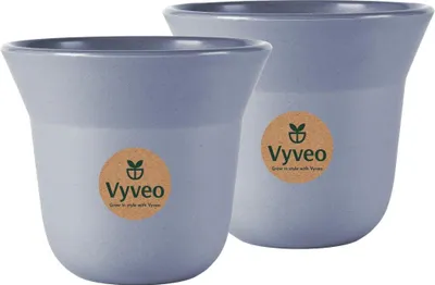 Zdjęcie produktu dla Vyveo – doniczka Aalta – zestaw 2 sztuki – ciemnoszary – 13 x 11