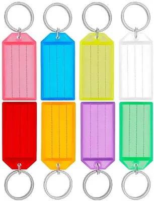 Immagine prodotto di Ganci per etichette in plastica con anello a molla - confezione da 10
