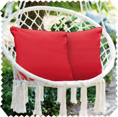 Produktbild von novely® 2er-Set OUTDOOR DEKOKISSEN - Wasserabweisende Zierkissen - Wetterfester Kissenbezug - Kissenhülle in 45x45 cm - Farbe: 2310 Rot | Ausführung: nur Bezüge (ohne Füllung)