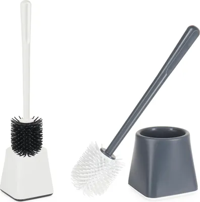 Produktbild von com-four® 2x WC-Bürste mit Halter - Toiletten-Bürste mit Silikon-Borsten