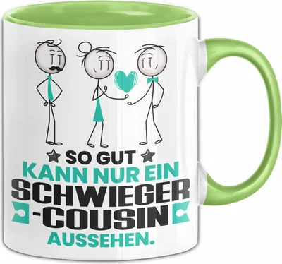 Produktbild von Schwiegercousin Geschenk Tasse So Gut Kann Nur Ein Schwiegercousin Aussehen Geschenkidee Kaffee-Becher (Grün)