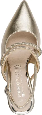 Produktbild von MARCO TOZZI Damen Sling-Pumps mit Strassriemchen 2-89604-46, Größe:40 EU, Farbe:Gold