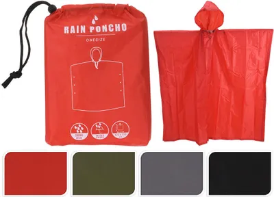 Produktbild von Regenmantel Poncho PET für Erwachsene in verschiedenen Farben