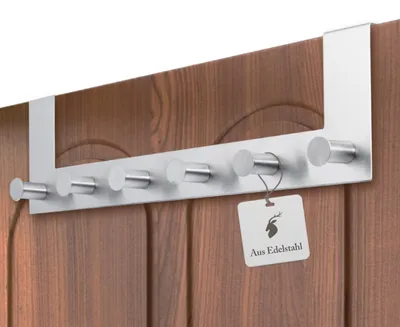 Immagine prodotto di Gancio appendiabiti da porta con 6 ganci - Set da 2