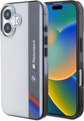 Immagine prodotto di Bmw Bmhcp16M23Htfeg Iphone 16 Plus 6.7 Szary/Grey Hardcase Motorsport Iml Vertical Stripe
