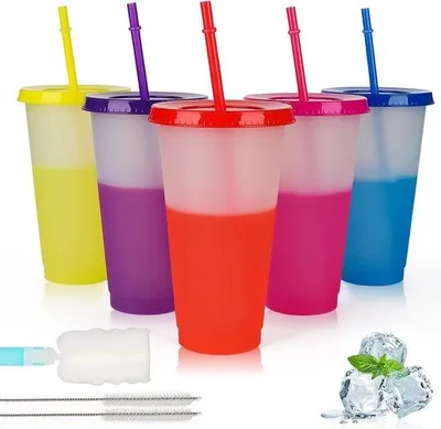 Zdjęcie produktu dla Kubki plastikowe 61 ml, 5 sztuk, kubki podróżne, smoothie, kawa