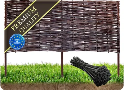 Produktbild von Wicker garden Imprägniert Premium Beetbegrenzung aus Weide - 120 x 30 cm Weidengeflecht für Beete, Rasen und Gartenwege - Natürliche Abgrenzung Gartenzaun Weidezaun - vielen Größen