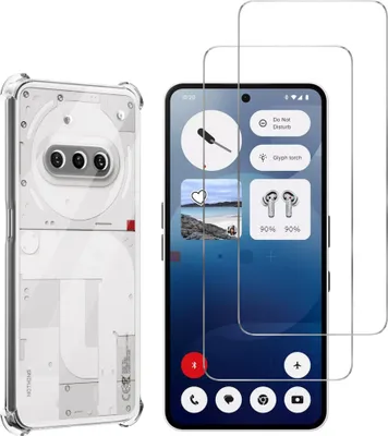 A clear product shot of a phone case and screen protectors.