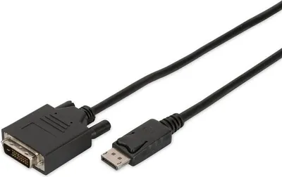 Obrázek produktu pro Digitus DB-340301-020-S, 2 m, DisplayPort, DVI-D, Samec, Samec, Nikl