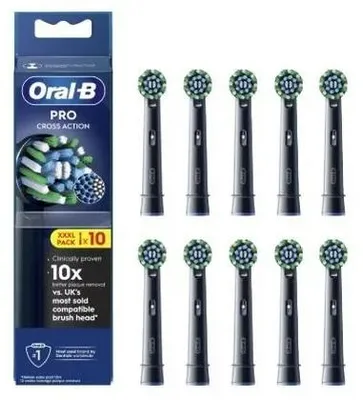 Productafbeelding van Oral-B Opzetborstels Cross Action Zwart (10 stuks)