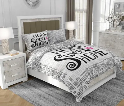 Immagine prodotto di Biancheria da letto 200x220 cm + 2x70x80 cm, set 3 pezzi, 100% cotone, cerniera, grigio - SOVIO | So.9042