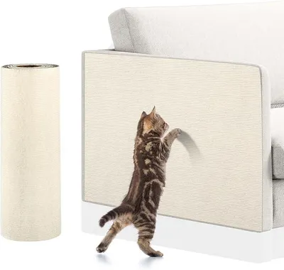 Produktbild von PolkaHome® Kratzbretter für Katzen, selbstklebende Kratzmatte, kratzfeste Möbel Schutz, zuschneidbare Katzenkratzmatte für Sofa, Wand,