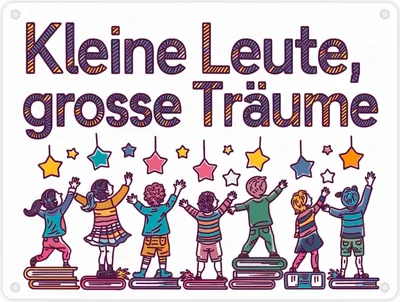 Produktbild von Kleine Leute große Träume Metallschild in 15x20 cm