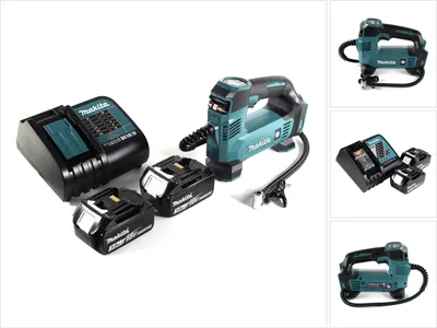 Produktbild von Makita DMP 180 SF Akku Kompressor 18 V 8,3 bar + 2x Akku 3,0 Ah + Ladegerät