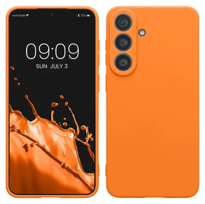 Produktbild von kwmobile Handyhülle für Samsung Galaxy S26 FE Hülle - weiches Handy Silikon Case - Schutzhülle Cover - Fruity Orange