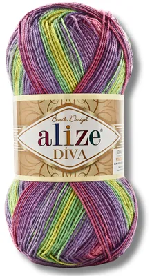 Produktbild von Alize 1x 100g Diva Batik Wolle mit Farbverlauf, Häkeln, Stricken (3241)
