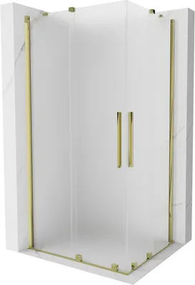 Produktbild von Mexen Velar Duo Duschkabine 100x90cm Gold, Mattglas, Schiebetür
