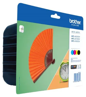 Produktbild von Brother LC129XLVALBPDR, Schwarz, Cyan, Magenta, Gelb, 1 Stück(e), 2400 Seiten, 1200 Seiten, Multipack