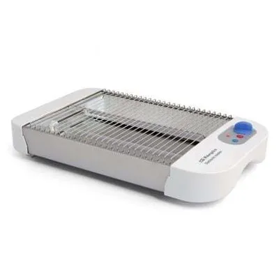 A white electric toaster on a white background.