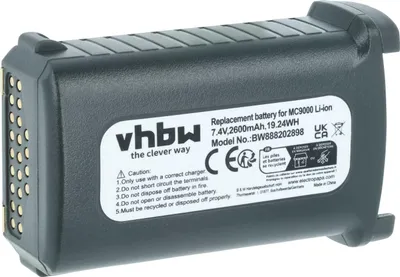 Produktbild von vhbw Akku Ersatz für Symbol 21-65587-03, 21-65587-02, 21-65587-01, 21-61261-01, 82-111734-01 für Handheld Computer Scanner (2600 mAh, 7,4 V, Li-Ion)
