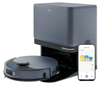 Produktbild von MEDION Saugroboter mit 3-in-1 Absaugstation, Lasernavigation und Wischfunktion X55 SW+ Pro (Starke 10000Pa Saugkraft, 2in1 Roboterstaubsauger, rotierende Wischmopps, Kreuzlinienlaser)